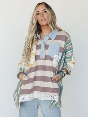 Oli & Hali Daisy Darling Collared Top